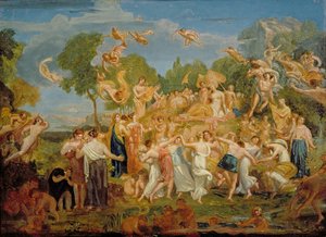 An Arcadian Revel (olje på papir)